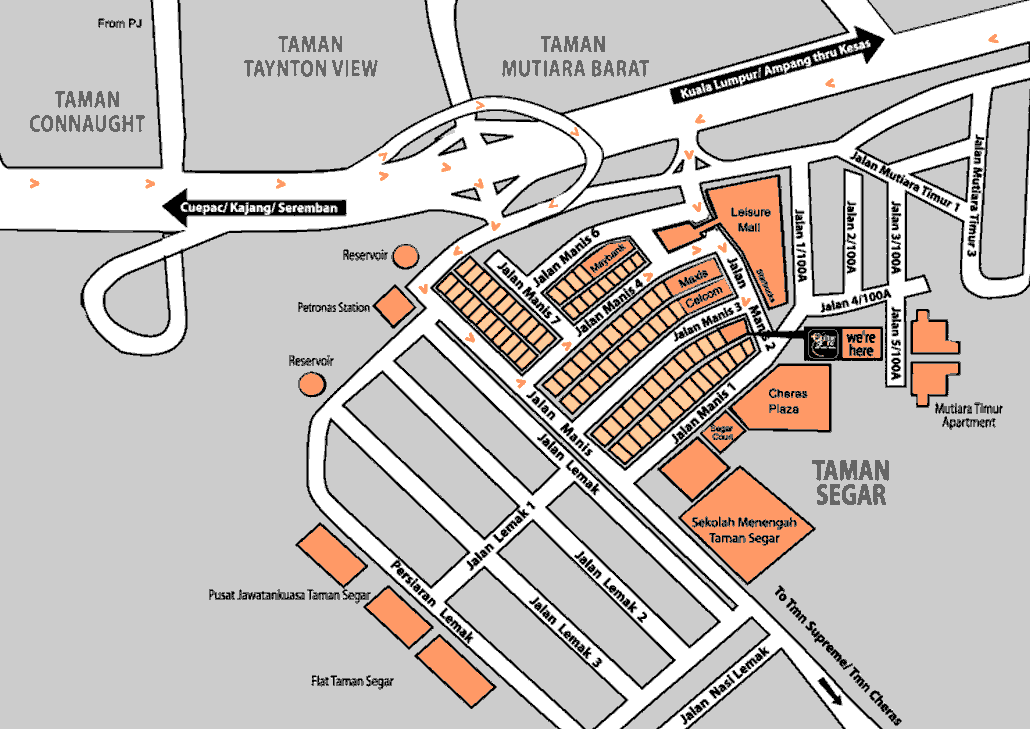 Taman Sega Cheras map