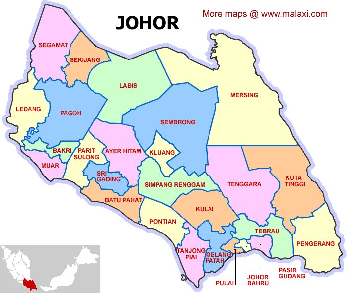 Johor Area Map location map