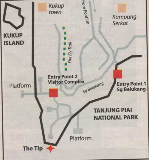 Tangjung Piai map location map