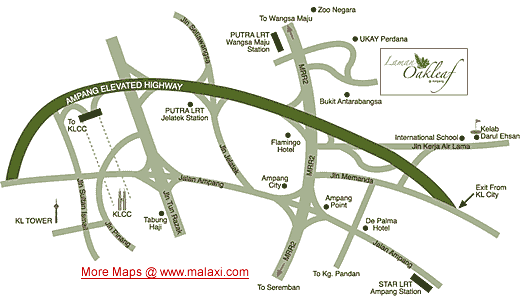 Ampang Elevated Highway map location map