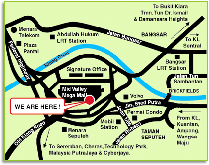 Mid Valley Mega mall map