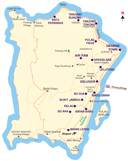 Penang map