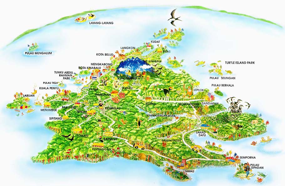 Malaysia Sabah Map full View location map