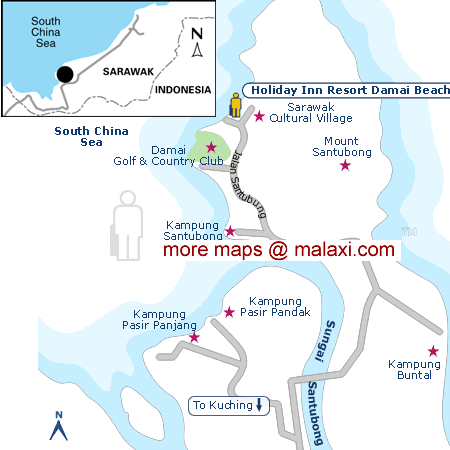 Damai beach map