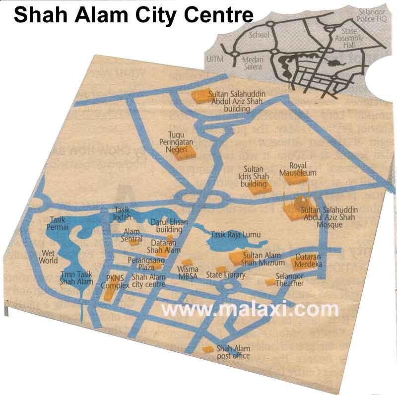 Shah Alam City Centre Map location map