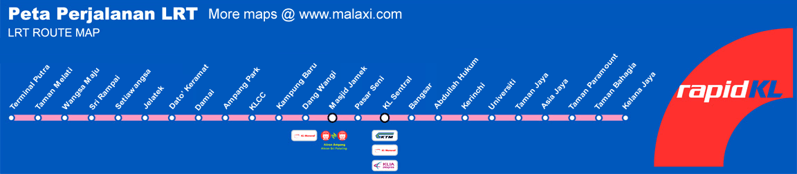 Kelana Jaya LRT route map location map