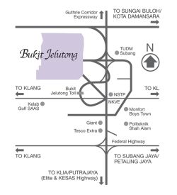 Bukit Jelutong map