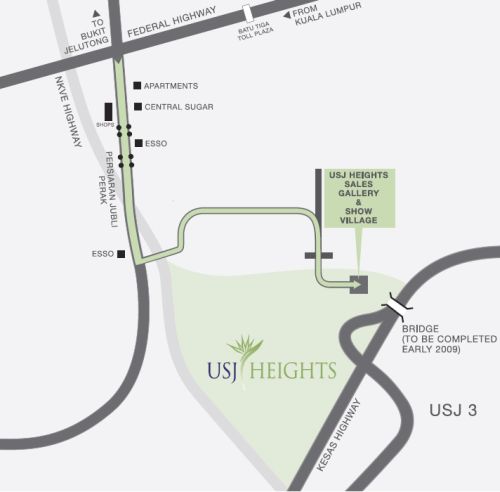 USJ Heights map