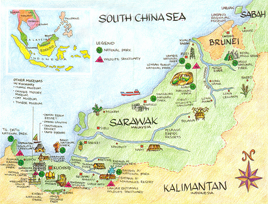 Malaysia Sarawak map directory and sarawak Maps collection- Sarawak